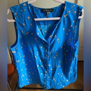 Blue Balloon Print Blouse